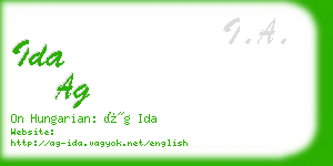 ida ag business card